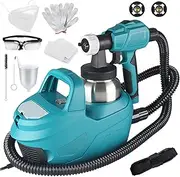 Airless Paint Sprayer Guns for House Painting, 1000W Electric HVLP Spray Paint Gun with Airhose & 2 Nozzles for Furniture, House, Car, Fence, Walls, etc