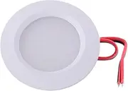 RUEHALF 6pcs 12V/24V DC Slim LED Cabinet Light 3W Ultra-Thin 14mm 2'' Recessed Ceiling Lamp 55mm Hole Househould Book Shelf Downlight(6000K,White Shell_DC 12V)