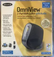 Belkin OmniView 2-Port USB KVM Switch with Audio - SOHO Series - F1DS102T
