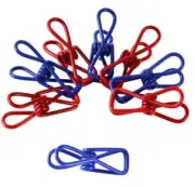 8 Utility Clips Pegs Pins Plastic Coated Spring Steel Camp Home Laundry Caravan