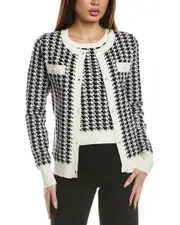 FATE Houndstooth Sweater & Cardigan Set