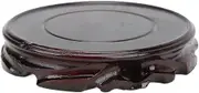 Respicefinem Round Wooden Base Multifunctional Retro Carving Elegant Wooden Display Stand For Home Decoration Giftinner Diameter 13 Height 2. Cm (Marasmus)