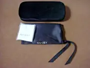 GUCCI Small Black Velvet Hard Clamshell Case NEW!!! Authentic