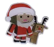 Amazon PECCY Danbo - Santa w/Reindeer Employee Pin