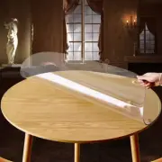 2mm Thick Clear PVC Round Table Cover Protector Plastic Waterproof Tablecloth