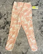 All In Motion Target Girls Large (10/12) Light Orange Cropped Camo Legging NEW