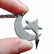 Muonionalusta meteorite Necklace pendant part slice TD68
