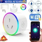 Mini Wifi Smart AU Plug RGB LED Outlet Switch Socket Amazon Alexa Google Home