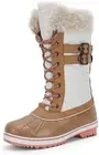 Women Winter Waterproof Mid Calf Faux Fur Lined Zip Up Warm Snow Boots Insulated