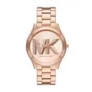 Michael Kors Slim Runway Three-Hand Rose Gold-Tone Stainless Steel Watch MK4733
