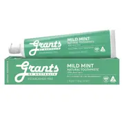 Grants Natural Toothpaste Mild Mint Fluoride Free 110g