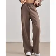 Women's fitness pants Pilates Pants Yoga Pants Drawstring with Pockets Lightweight High Waist Gym Pilates Zumba Bottoms Brown Coffee Modal Fall Sports Activewe