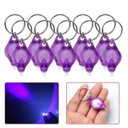 5-10Pack UV Mini Keychain LED Flashlight Key Ring Light Torch Black Light