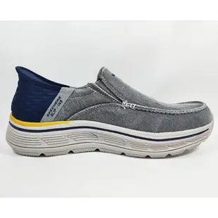 零碼特價 SKECHERS 瞬穿SLIP-IN健走男鞋 Remaxed Goga Mat Arch足弓支撐鞋墊 休閒鞋 204839BLU [陽光樂活] (E3)