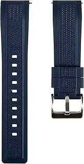 [Strapseeker] Stryke Premium Silicone Rubber Watch Bands- For Sports & Dive Watches- Quick-Release- 20mm, 22mm, For Men & Women-Compatible for Omega, Tudor, Blancpain, Rolex, Tag Heuer