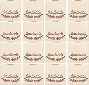 SEWACC 100pcs Handmade Label Clothes Fabric Labels Handmade Sewing Labels Handmade with Love Tags Handmade Cloth Labels Clothes Fabric Tags Woven Ribbon Tags Crochet Tags Hat Cotton