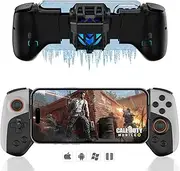 arVin Phone Game Controller for iPhone/iOS/Android/Switch/PC with RGB Cooling Fan/Turbo/Back Key/Vibration, Bluetooth Gamepad for iPhone 16/15/14/13/Galaxy S24/23/One Plus/Call of Duty/Genshin