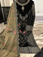 Pakistani Kurti Velvet With Duppatta Bust 39 Orginal Iznik Dress And Palazzo