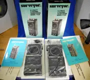 2X Vintage SURVEYOR 1250 Radio 2.5 Watt 3 Channel TRANSCEIVER w/Box New & Sealed