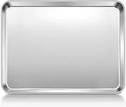 Joyfair Baking Tray, Stainless Steel Rectangle Baking Sheets Pan, Cookie Oven Tray Great for Cooking Roasting, Non Toxic & Rust Free, Mirror Finished & Dishwasher Safe, 31.5 X 24.6x2.5cm