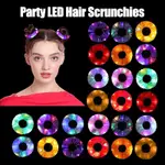 LED HAIR SCRUNCHIE 女士發光髮箍緞面彈性髮帶黑暗中的聖誕發光派對用品