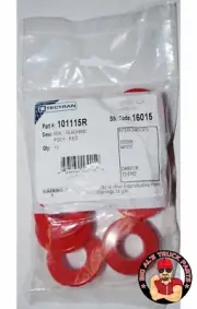 Tectran Polyurethane Gladhand Glad Hand Seal, Red, Bag of 10, 101115R