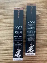 2 NYX SCULPT & HIGHLIGHT BROW CONTOUR ~ #SHBC03 SOFT BROWN/ROSE