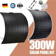 300W Flexible Solar Panel Ki 12V Portable Power Mono Camping Home Battery Charge