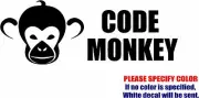 Vinyl Decal Sticker - Code Monkey #02 Car Truck Bumper Window Laptop JDM Fun 12"