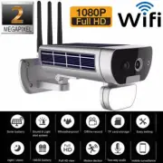 2MP HD Outdoor IP66 Solar Power Sound Light IP Network Camera CCTV Security Cam