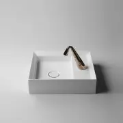 WS Bath Collections Cut 45.38 Cut 17-7/10" Ceramic 1 Hole Vessel - White