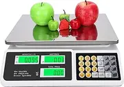 Digital Commercial Price Scale 88lb/40kg Price Computing Scale, Food Produce Counting Weight Scale with Dual LCD Display for Farmers Market, Retail Outlets, Meat Shop, Deli