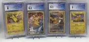 (4) Pokémon TCG Pikachu Graded Card Bundle! CGC Character Rare And Promos