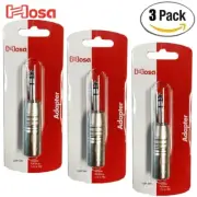 3-PACK Hosa GXP-246 XLR Male to 1/4" TRS Male Adapter
