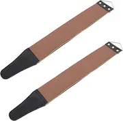Vaguelly 2Pcs Dual Sided Shaving Strop for Razor Sharpening Durable Home Use Tool for Straight Razors Knives Secure Hanging Design for Easy Use