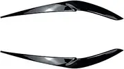 mknvu Headlight Eyebrow Trim,Fit For, X5 G05 X6 G06 2019-2023 Headlamp Eyelid Head Lamp Light Cover Brow Gloss Black Carbon Fiber Look Headlight Eyebrow Strips(Glossy Black)