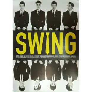 Kpop Super Junior-M Official Album Poster SWING