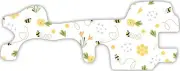 Bees Honeycomb Flowers Yellow Vinyl Wrap For Doc Band Helmet Baby Cranial Helmet