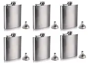Gifts-Infinity 8 oz Hip Stainless Flask t of 6 with Funnel