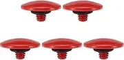 uxcell Camera Shutter Button, 5 Pack Soft Shutter Release Button Pure Copper Camera Button Convex Suitable for Nikon for Fujifilm for Leica DSLR/SLR Camera, Red