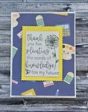 Handmade Teacher Thank You Card: Thank You School Teacher Educator From Student