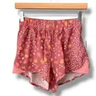 Aerie Mauve Floral Pull On Period Running Athletic Shorts Size XSmall