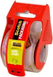 Scotch Sure Start Shipping Packaging Tape W/Dispenser-1.88"X800" Clear,3 Pk