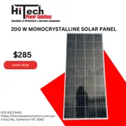 200 W Monocrystalline Solar Panel