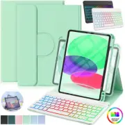 Rotating Backlit Keyboard Case Cover For iPad 7/8/9/10/11th Gen Air 6 5 4 Pro 11