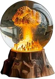 Mushroom Cloud Lamp, Nuke Lamp Mushroom Cloud Nuclear Blast Lamp, Atomic Bomb Model Atmosphere Lamp, LED Resin Night Light, Beside Lamp, Desk Lamp, Table Lamp