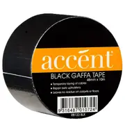 3x Duct Gaffa Tape 48mm x 10m Black Adhesive Cloth PRO Race Sealing Duck