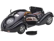 1938 Bugatti Type 57SC Atlantic 1/43 Diecast Model Car Black Disc Wheels Autoart