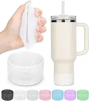 Protective Bling Silicone Boot Sleeve, Compatible with Stanley Tumbler 20-40oz & Hydro Flask Bottle 12oz-24oz, Glitter Reduces Dents Sleeve Cover for Bottles of 2.83-2.95in