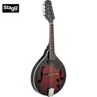 Stagg M50 E Acoustic Electric Bluegrass Mandolin with Nato Top - Redburst